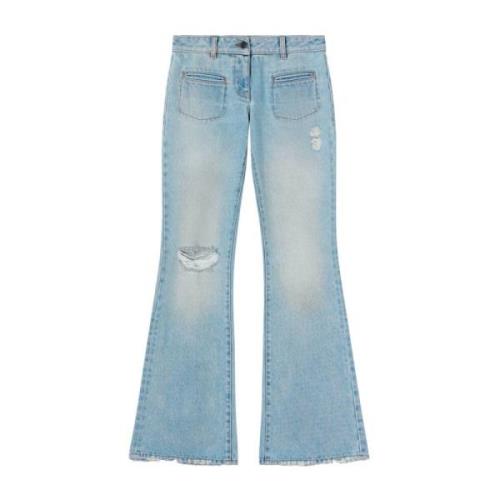 Palm Angels Ljusblå Bootcut Jeans Blue, Dam