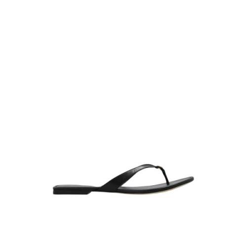 Tory Burch Lädersandaler Black, Dam