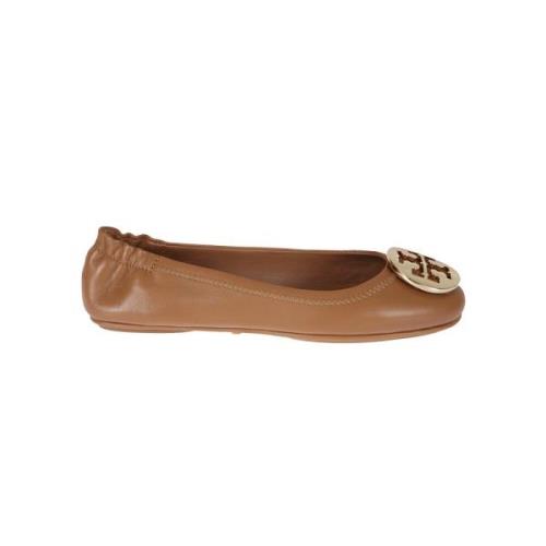 Tory Burch Eleganta Läderbalettskor Brown, Dam