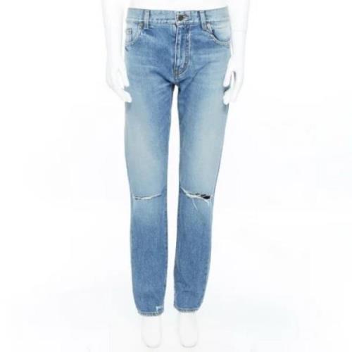 Saint Laurent Vintage Pre-owned Bomull jeans Blue, Dam