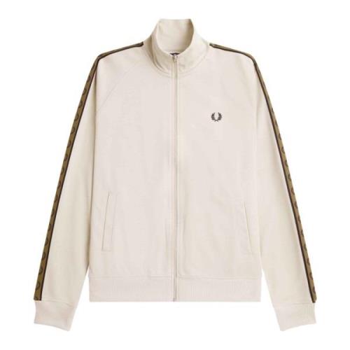 Fred Perry Kontrastbandad trackjacka White, Herr