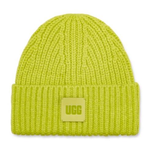 UGG Chunky Rib Beanie Green, Dam