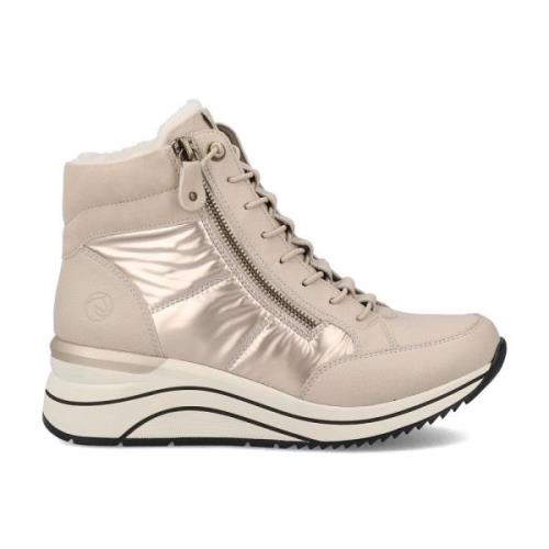 Remonte Beige Casual Ankelboots Beige, Dam