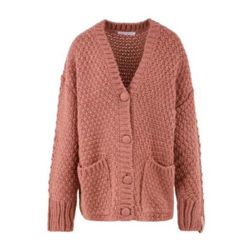 Mar De Margaritas Rosa Cardigan Sweaters Pink, Dam