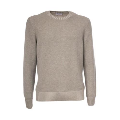 Gran Sasso Slim Fit Crew Neck Cashmere Tröja Beige, Herr