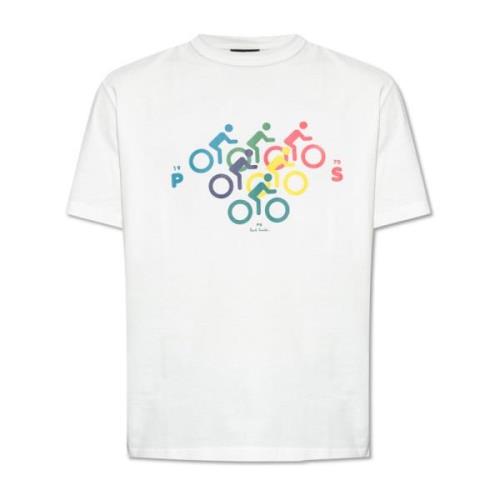 PS By Paul Smith Tryckt T-shirt White, Herr