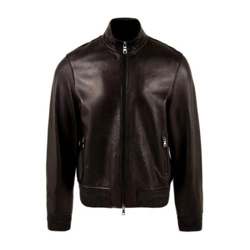 The Jack Leathers Svarta Läderkappor Black, Herr