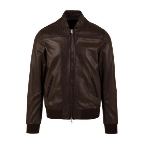 The Jack Leathers Fresco Napl Wood Brown Läderrockar Brown, Herr