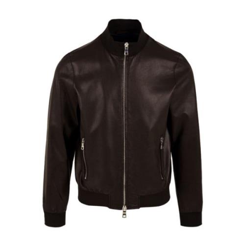 The Jack Leathers Derek Seamless Läderjacka Brown, Herr