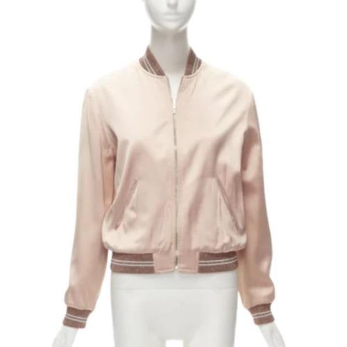 Saint Laurent Vintage Pre-owned Satin ytterklder Pink, Dam