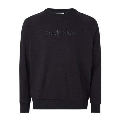 Calvin Klein Sart Sweatshirt med Broderad Logga för Män Black, Herr