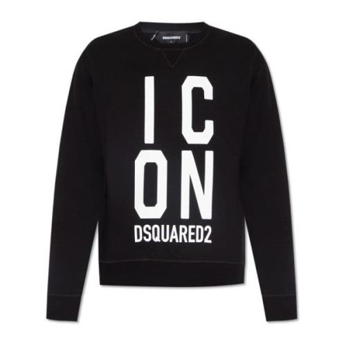 Dsquared2 Sweatshirt med logotyp Black, Herr