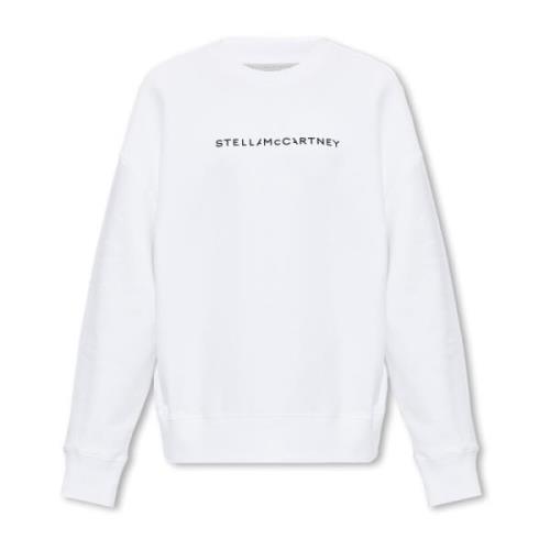 Stella McCartney Sweatshirt med logotyp White, Dam