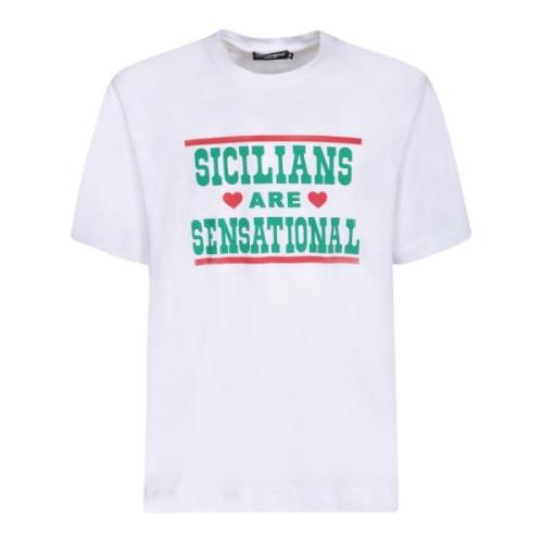 Dolce & Gabbana Sicily Love Vit T-shirt White, Herr