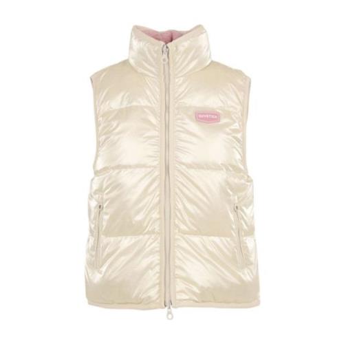 Duvetica Beige Reversibel Jacka med Logopatch Beige, Dam