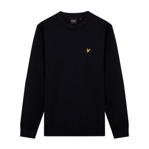 Lyle & Scott Avslappnad långärmad T-shirt Black, Herr