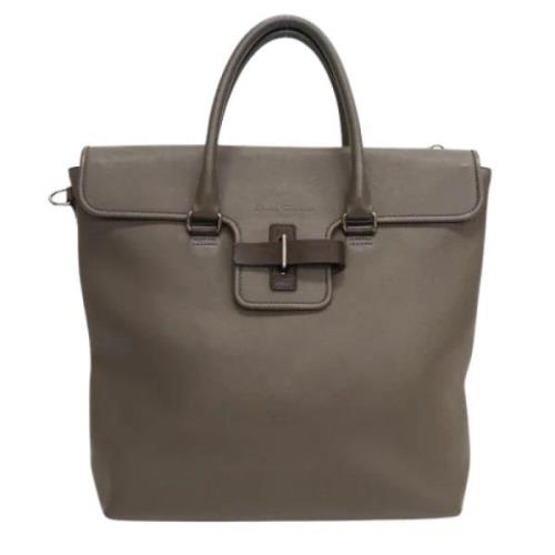 Salvatore Ferragamo Pre-owned Pre-owned Läder totevskor Gray, Dam