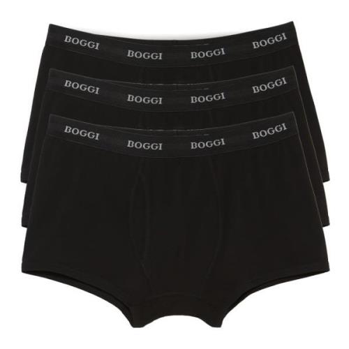 Boggi Milano Stretch bomullsjersey boxershorts Black, Herr