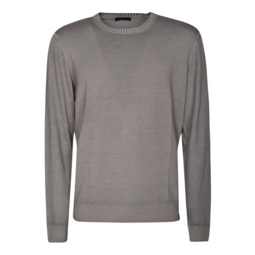 Fay Round-neck Knitwear Gray, Herr