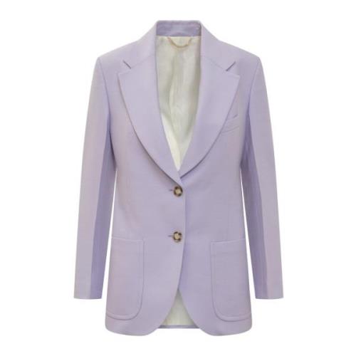 Victoria Beckham Stilig Single-Breasted Blazer Purple, Dam