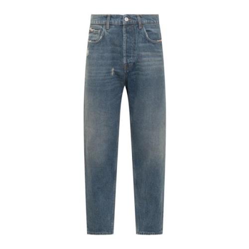 Amish Straight Jeans Blue, Herr