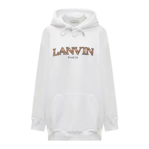 Lanvin Curb Over Fit Huvtröja White, Dam