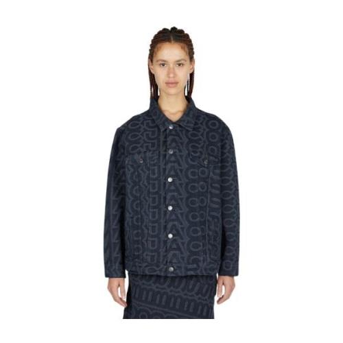 Marc Jacobs Monogram Denimjacka Black, Dam