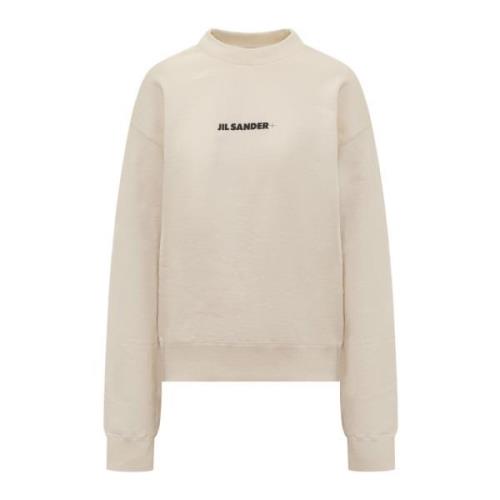 Jil Sander Stilfull Fleece Tröja Beige, Dam