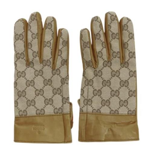 Gucci Vintage Pre-owned Canvas handskar Brown, Dam