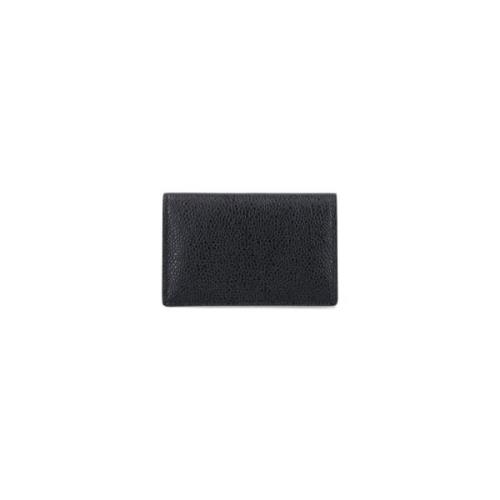 Thom Browne Svart läder bi-fold plånbok Black, Herr
