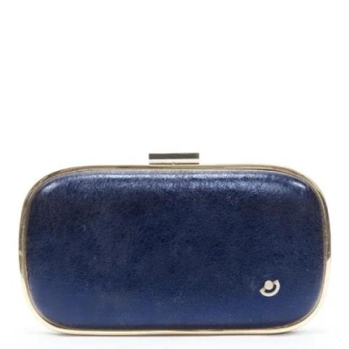 Anya Hindmarch Pre-owned Pre-owned Läder handvskor Blue, Dam