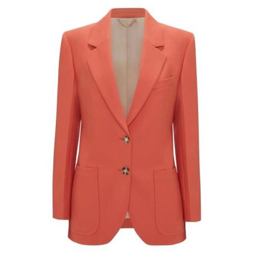 Victoria Beckham Stilfull Jacka med Fickor Orange, Dam