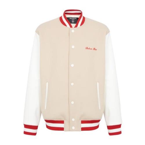 Balmain Signatur bomberjacka Beige, Herr