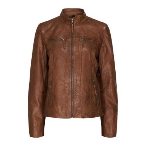 Notyz Leather Jackets Brown, Dam