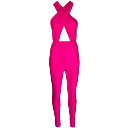 Andamane Fuchsia Öppen Rygg Jumpsuit Pink, Dam