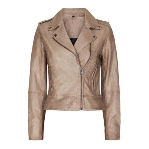 Notyz Bikerjacka 10961 Beige, Dam