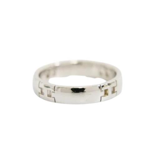 Hermès Vintage Pre-owned Vitt guld ringar Gray, Dam