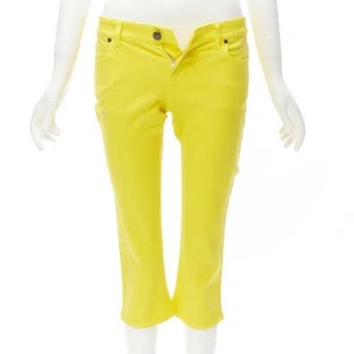 Gucci Vintage Pre-owned Bomull jeans Yellow, Dam