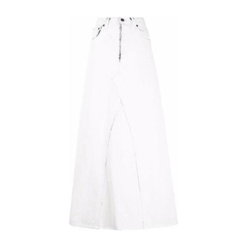 Maison Margiela Maxi Denimkjol White, Dam