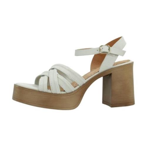 Mtng High Heel Sandals Beige, Dam