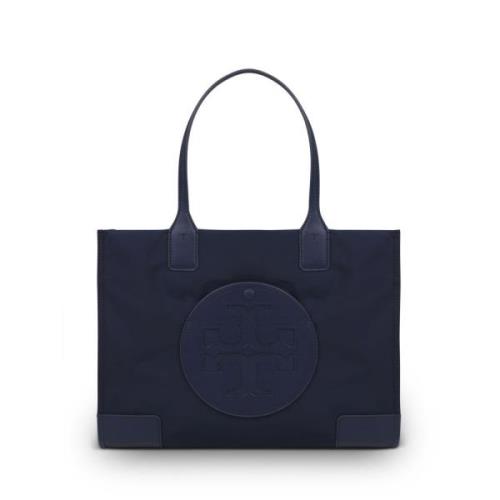 Tory Burch Präglad Logo Toteväska Blue, Dam