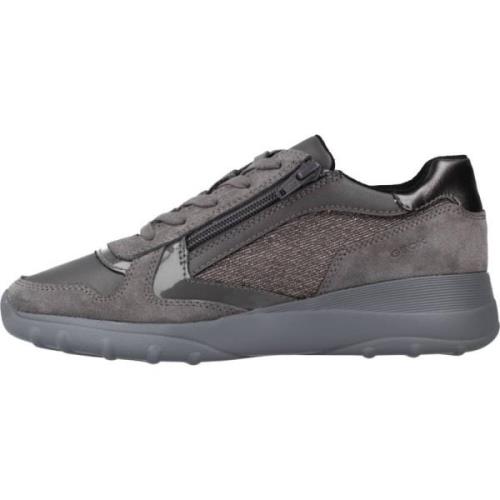 Geox Stiliga Avslappnade Dam Sneakers Gray, Dam