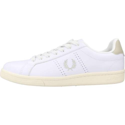 Fred Perry Läder Sneakers för Män White, Herr