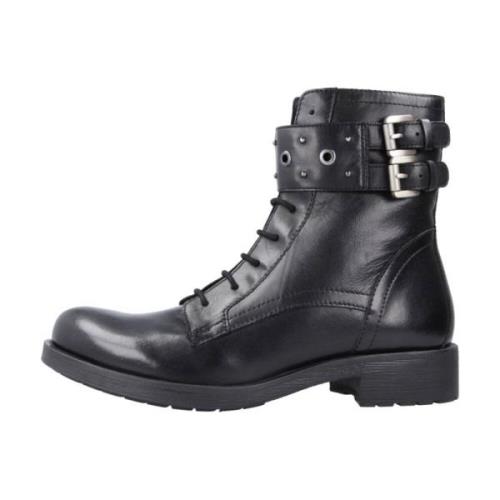 Geox Lace-up Boots Black, Dam