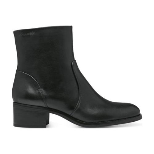 Tamaris Eleganta svarta ankelboots Black, Dam