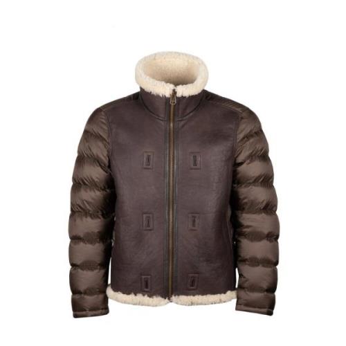 Ten C Shearling Fodrad Jacka Brown, Herr