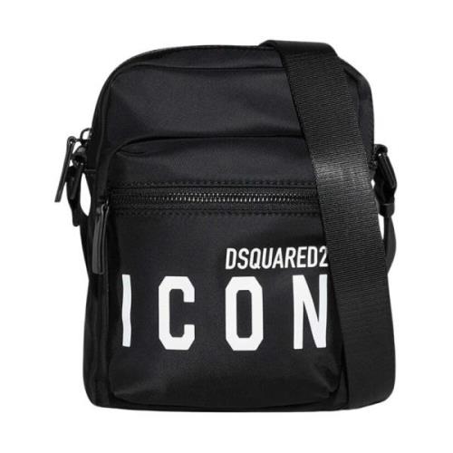 Dsquared2 Teknisk Väv Crossbody Väska - Svart Black, Herr