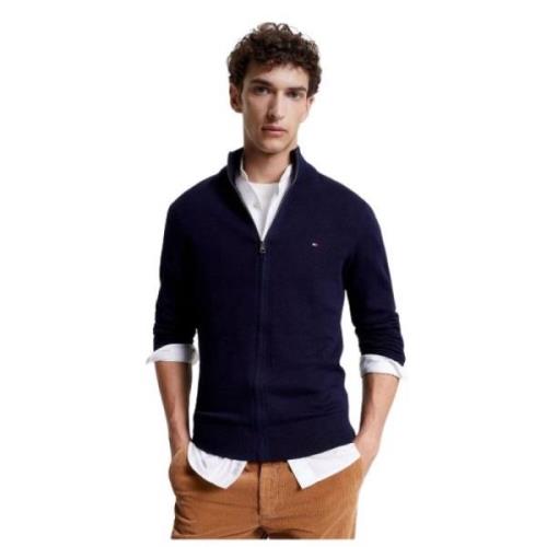 Tommy Hilfiger Klassisk zip-tröja Blue, Herr