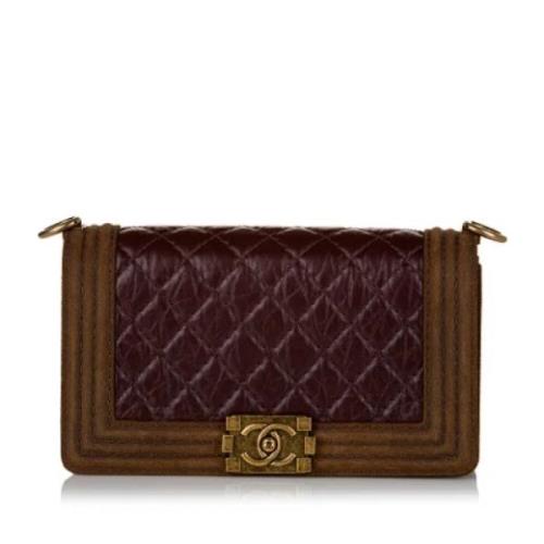 Chanel Vintage Pre-owned Läder crossbodyvskor Brown, Dam