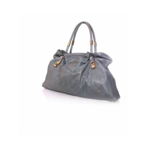 Chloé Pre-owned läder shoppare med gyllene hårdvara Blue, Dam